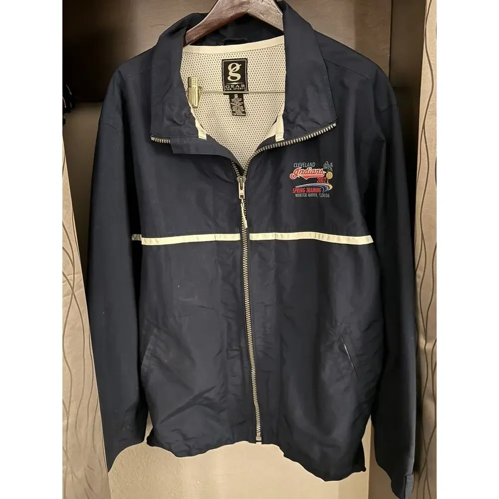 Vintage 2002 Cleveland Indians Chief Wahoo Spring Training Baseball Jacket XL